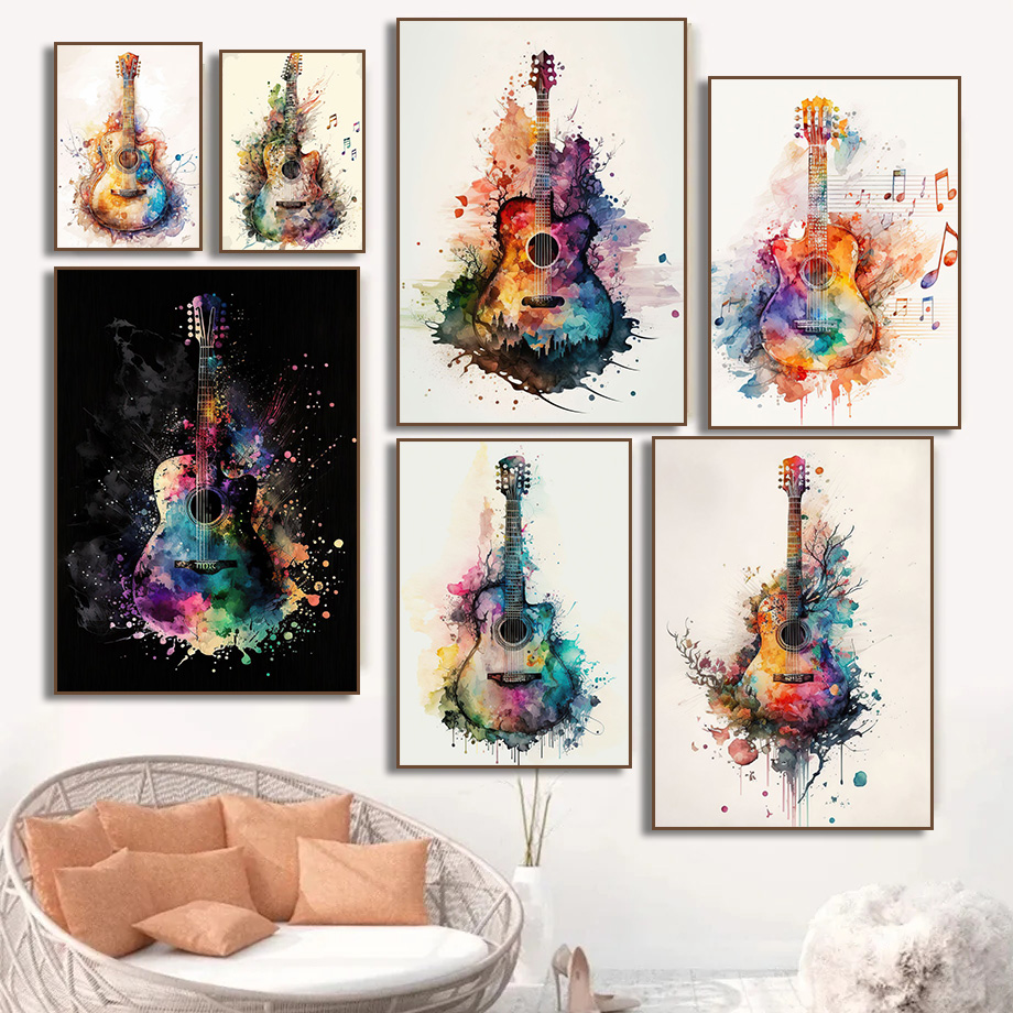 Music Instrument Guitar Waterc - огляд і ціна Picture Of Musical Instrument