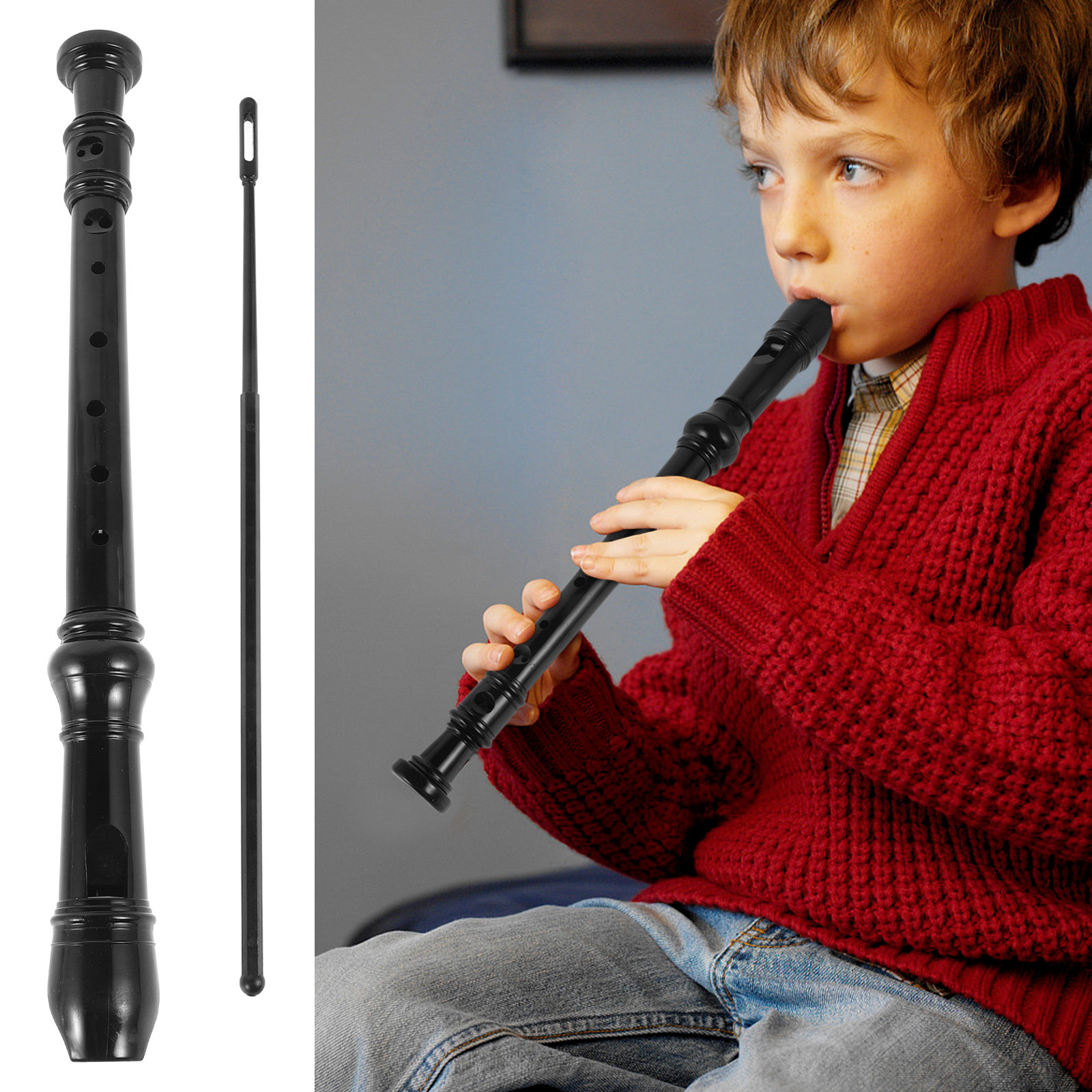 8 Hole Black Transparent ABS R - огляд і ціна Soprano Recorder Plastic