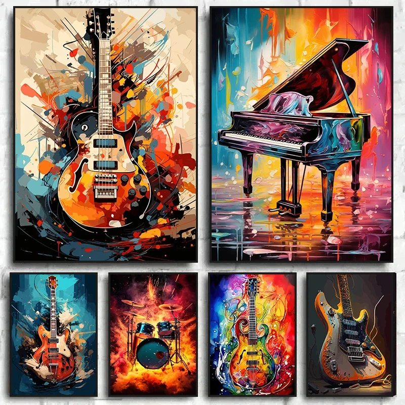 2026 Abstract Colorful Art Mus - огляд і ціна Picture Of Musical Instrument
