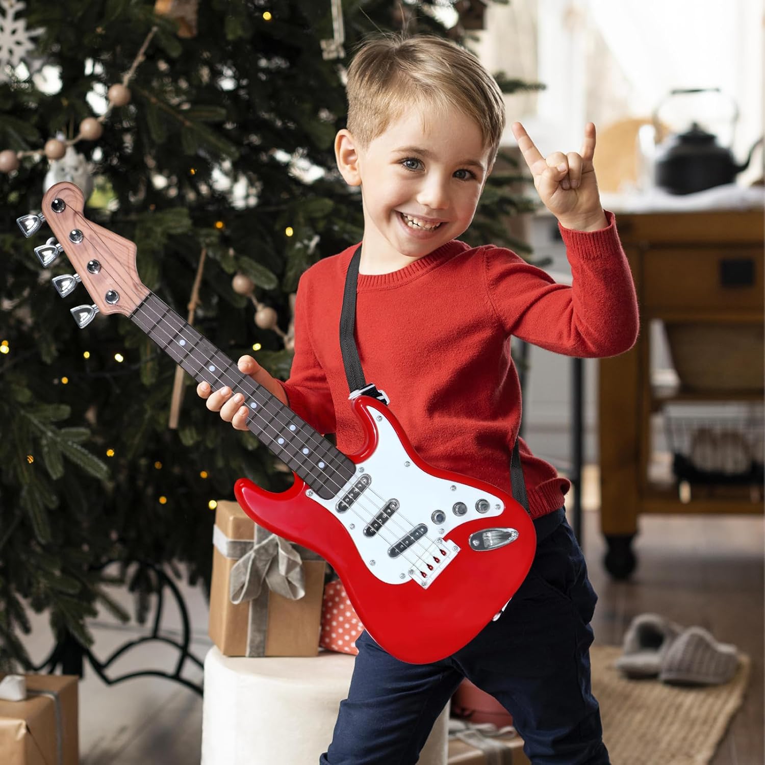 Kids Electric Guitar Toy - 4-S - огляд і ціна Musical Instrument Harmonium
